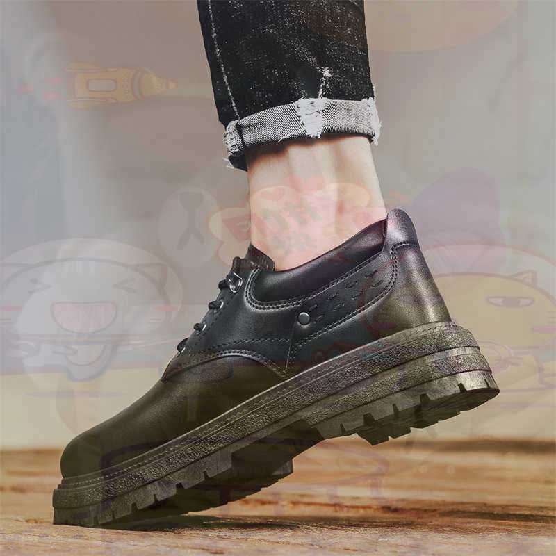 Men'S Grooming Wholesale Suppliers - Dark Natural Leather Fashion Trainers Tennis