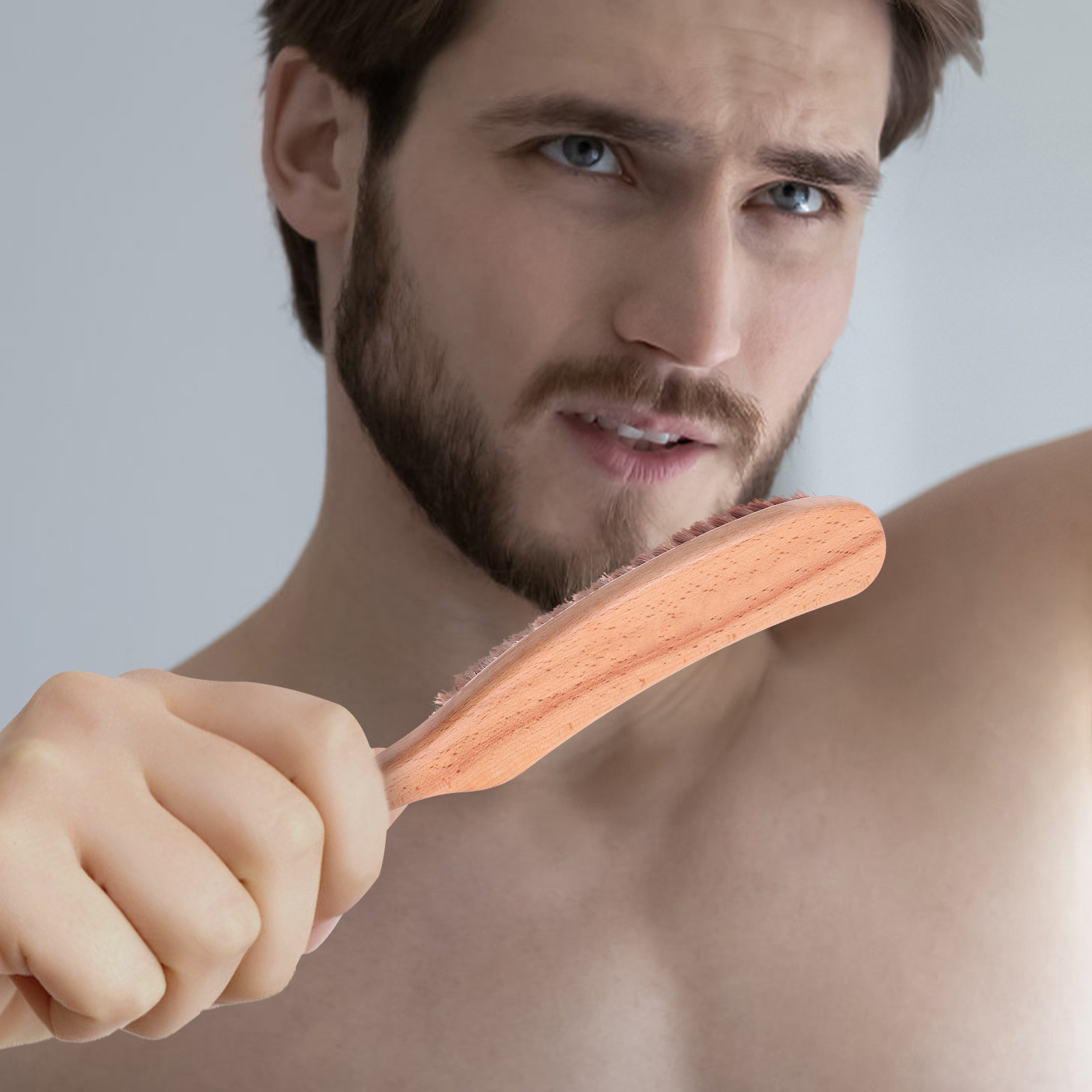 Men Grooming Usa - 1Pcs Premium Nylon Beard Brush with