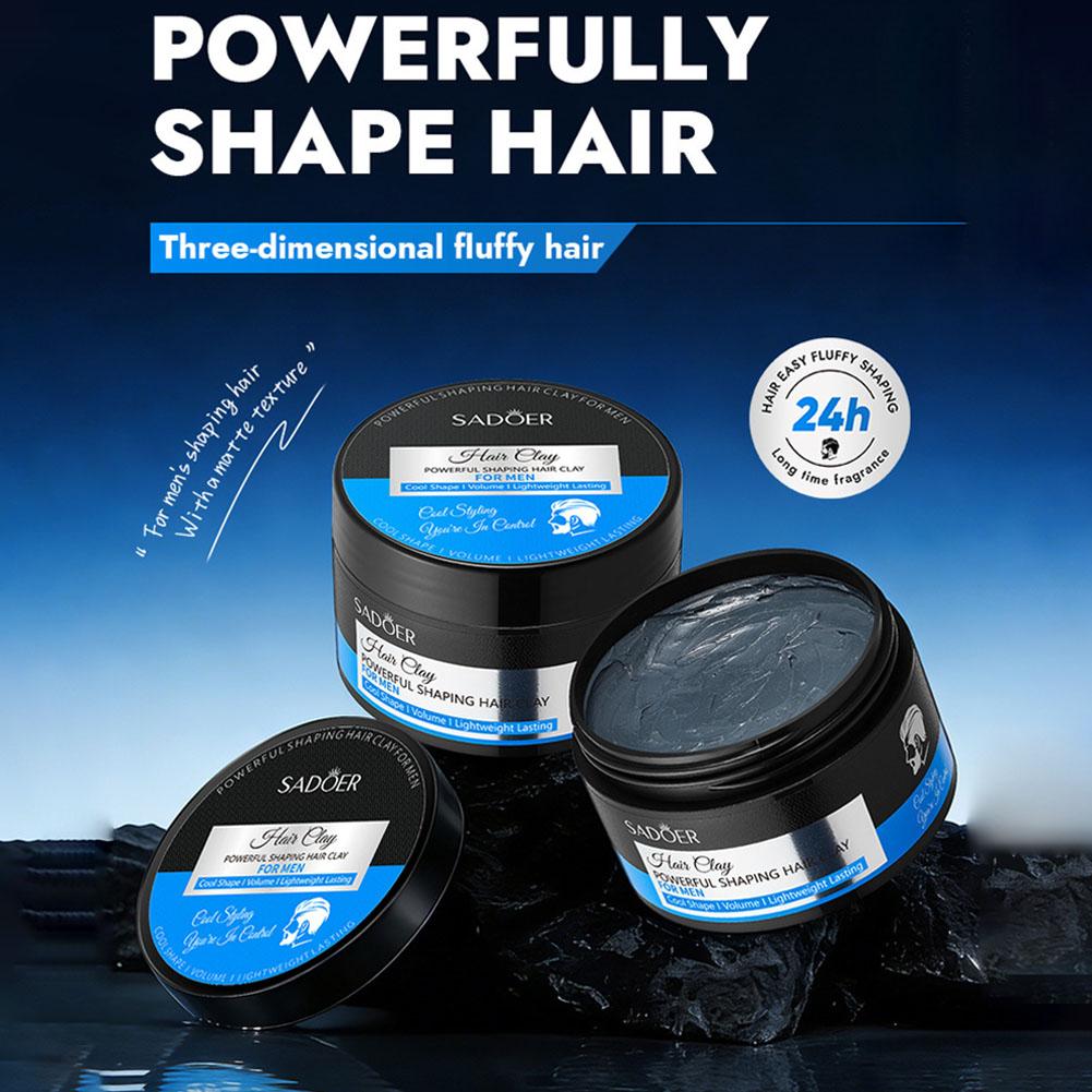 Pomade Hair Clay - Men Strong Styling Hair Wax Long-Lasting
