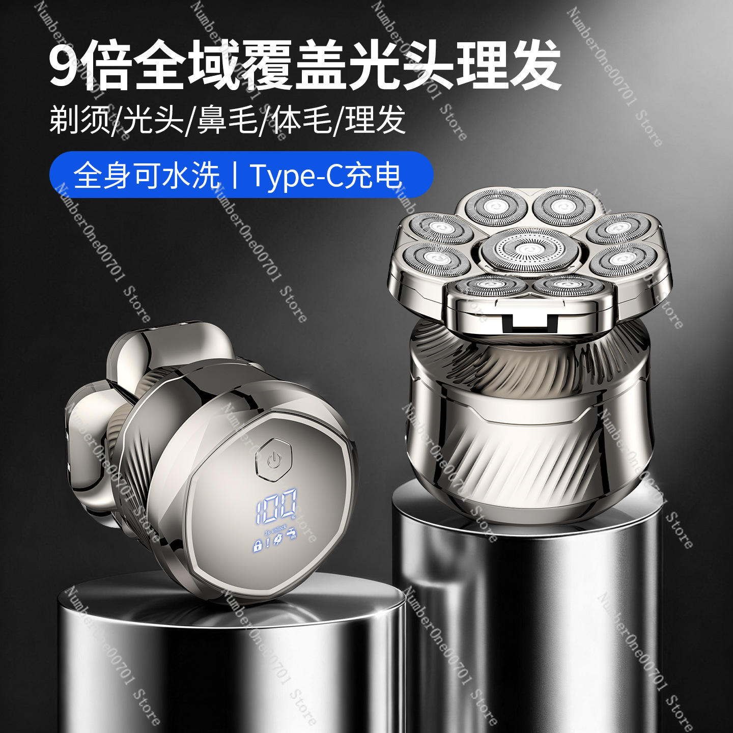9-Blade Head Shaver for Men, 6 - Men'S Grooming Blade recension och pris