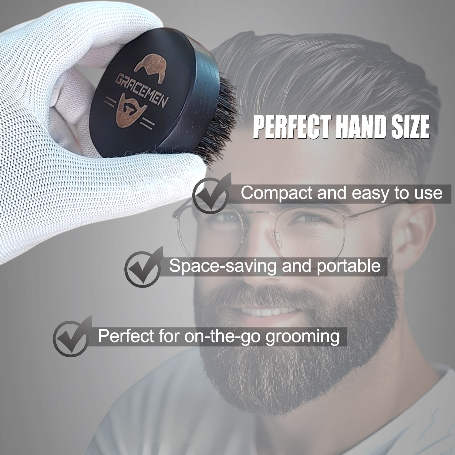 Round Beard Brush for Men – 10 - Men Grooming Hygiene recension och pris