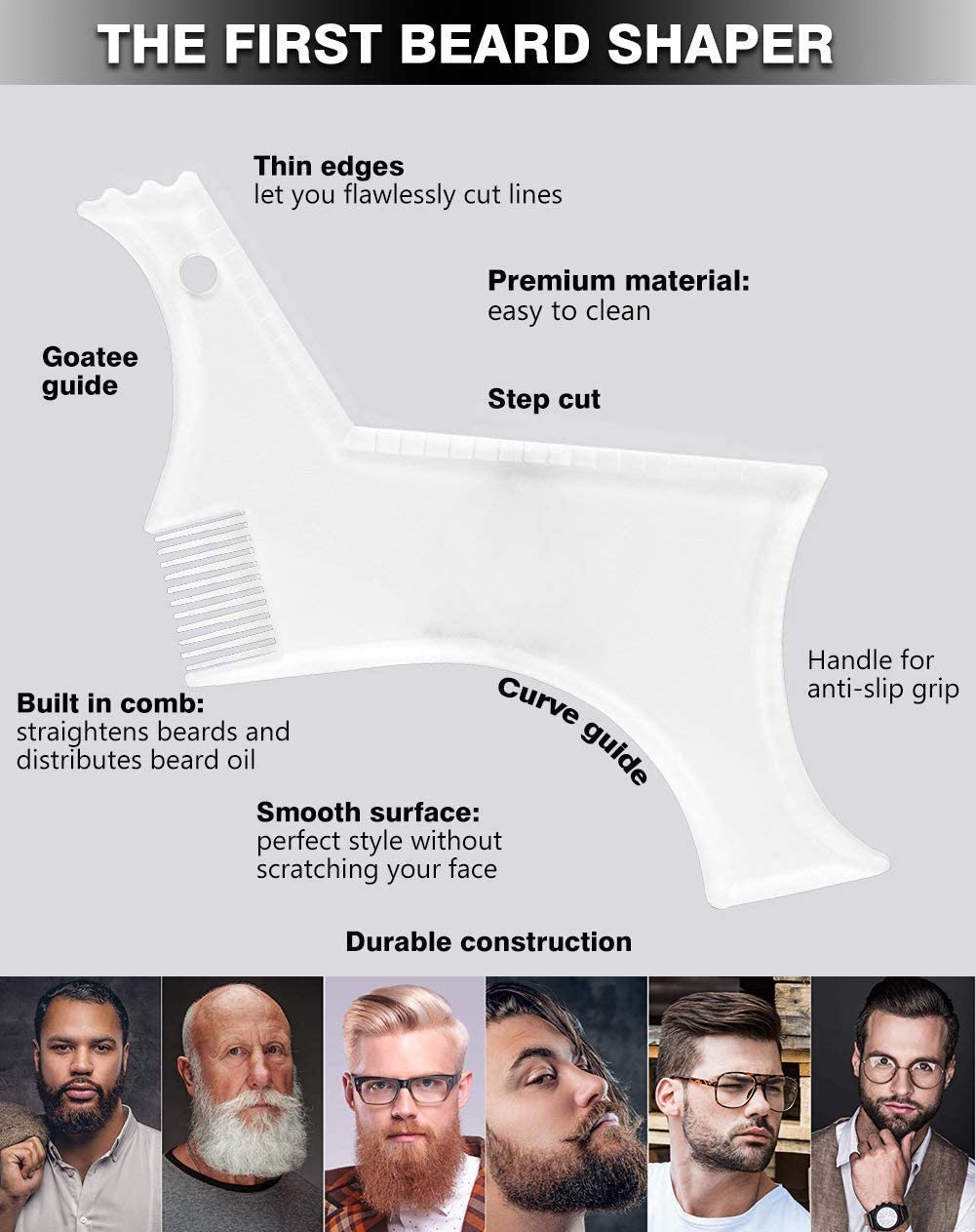 Men Beard Shaping Tool Stencil - Men Grooming Hygiene recension och pris