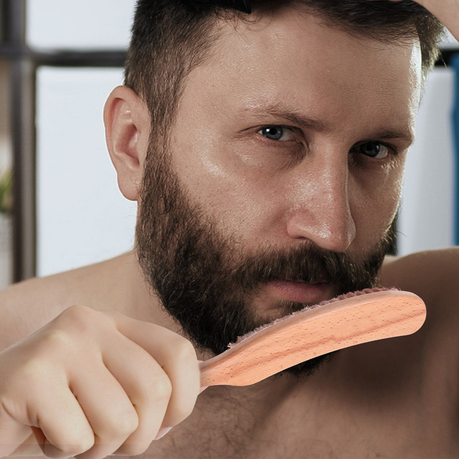 1Pcs Premium Nylon Beard Brush - Men Grooming Usa recension och pris