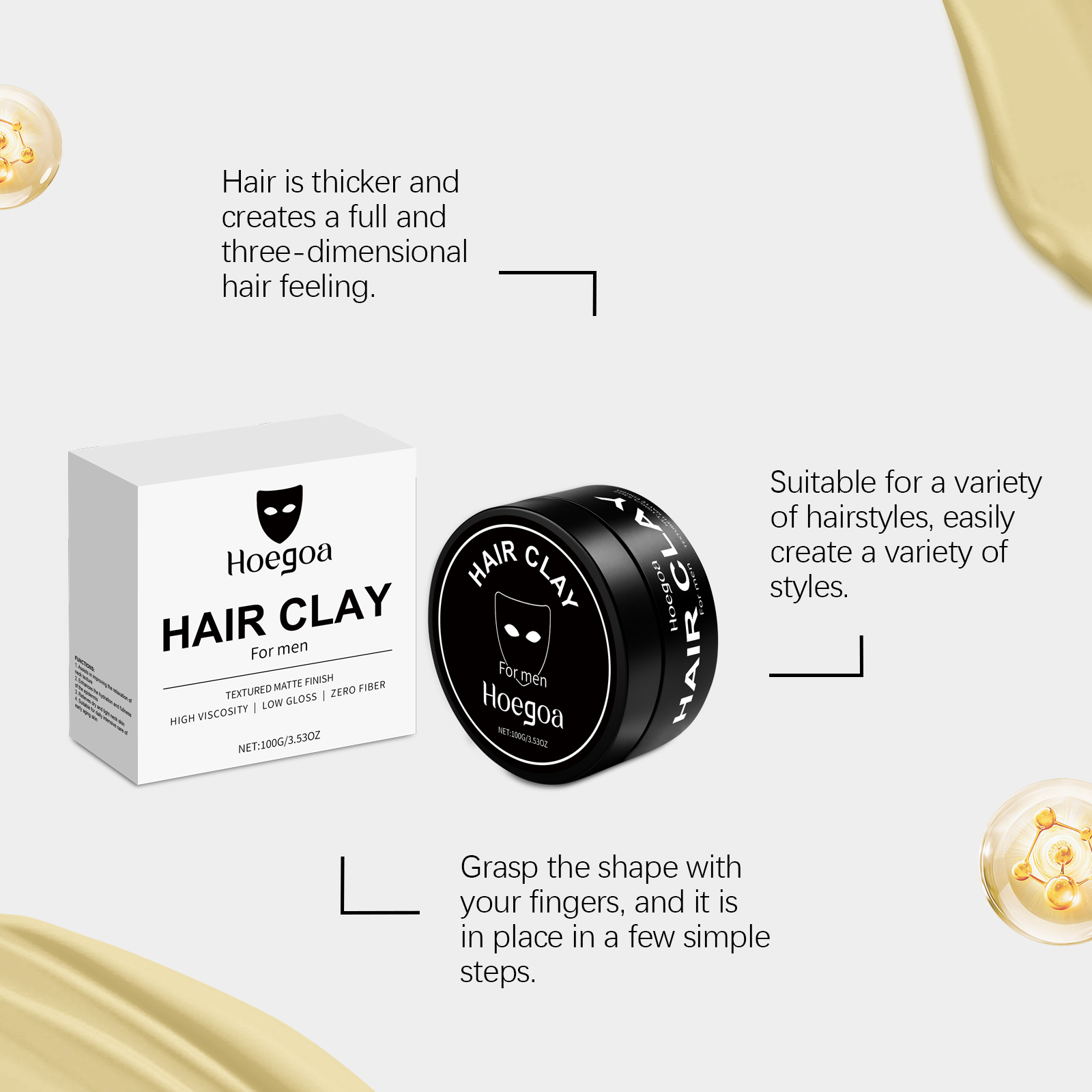 Men Hair Clay 100g Matte Finis - Pomade Hair Clay recension och pris
