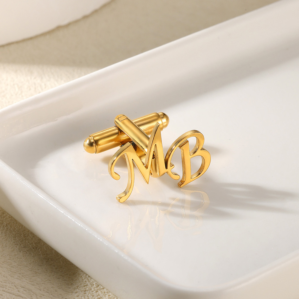 Customized Initial Letter Cuff - Men'S Groom recension och pris