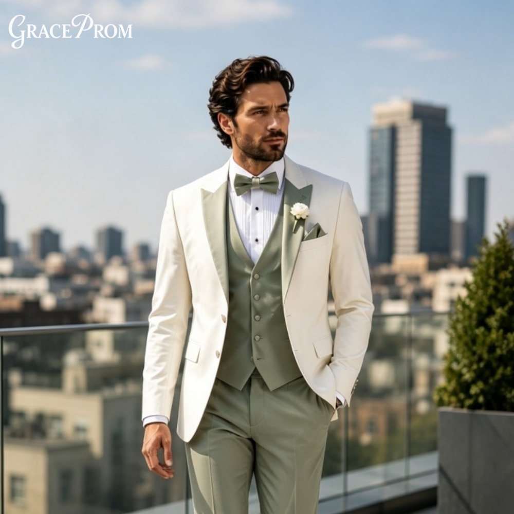 Elegant Notched Lapel Men Suit - Men'S Grooming Trends recension och pris