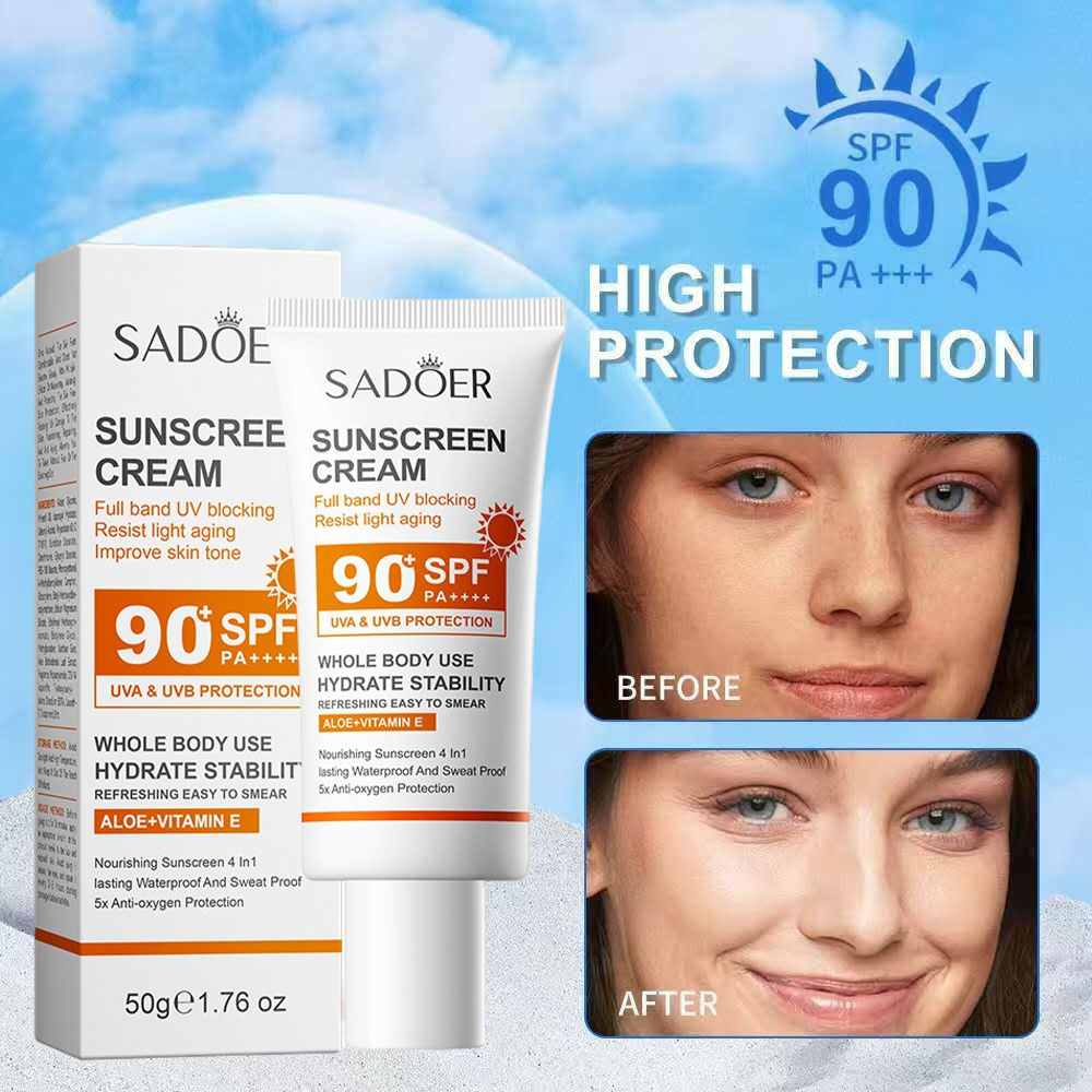 Sadoer Sunscreen Cream With Hi - Face Moisturizer Spf recension och pris
