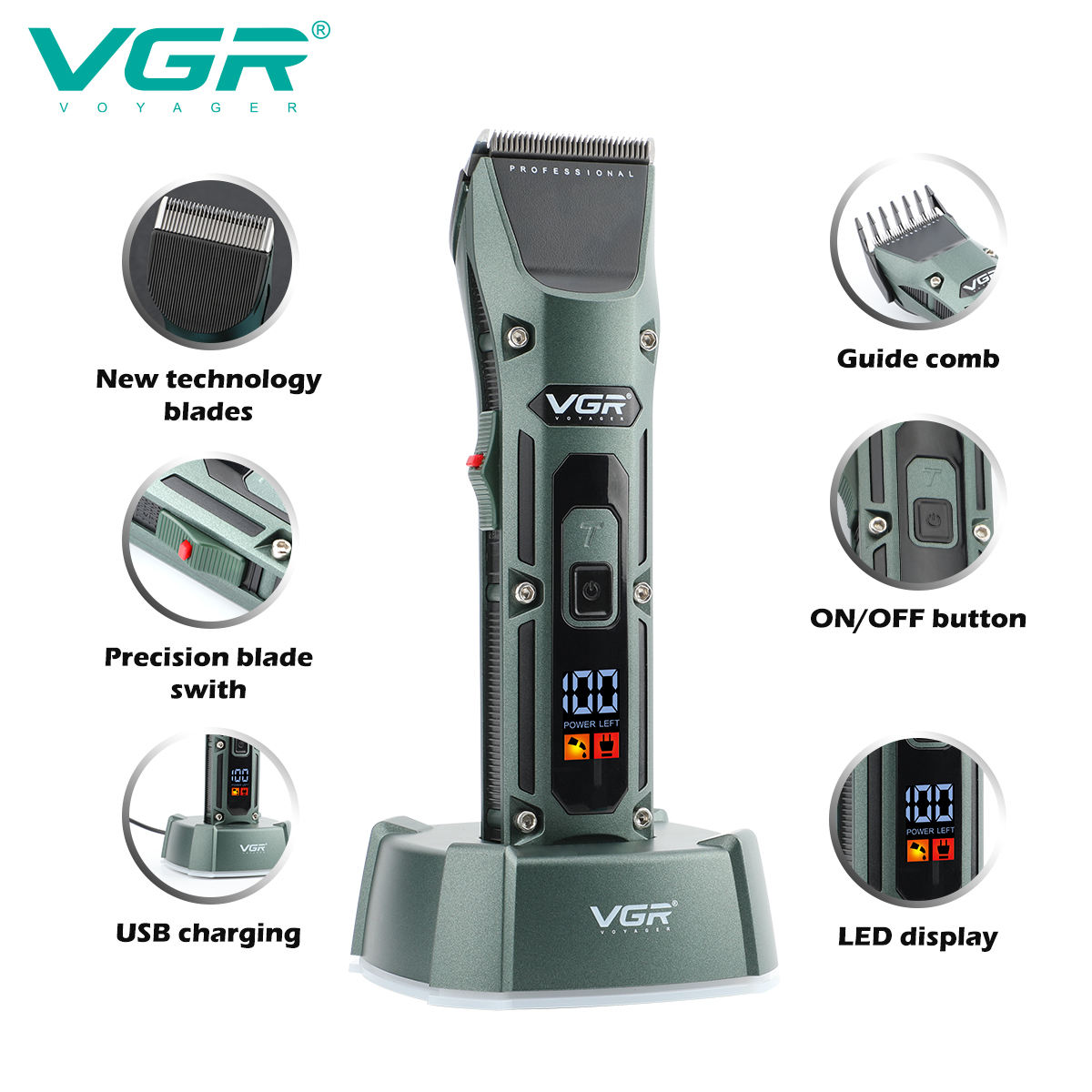 VGR V-696 New metal Popular Sa - Men'S Grooming Clippers recension och pris